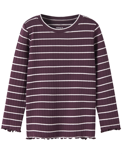 Name It - NMFOlena Slim Top - Mauve Wine